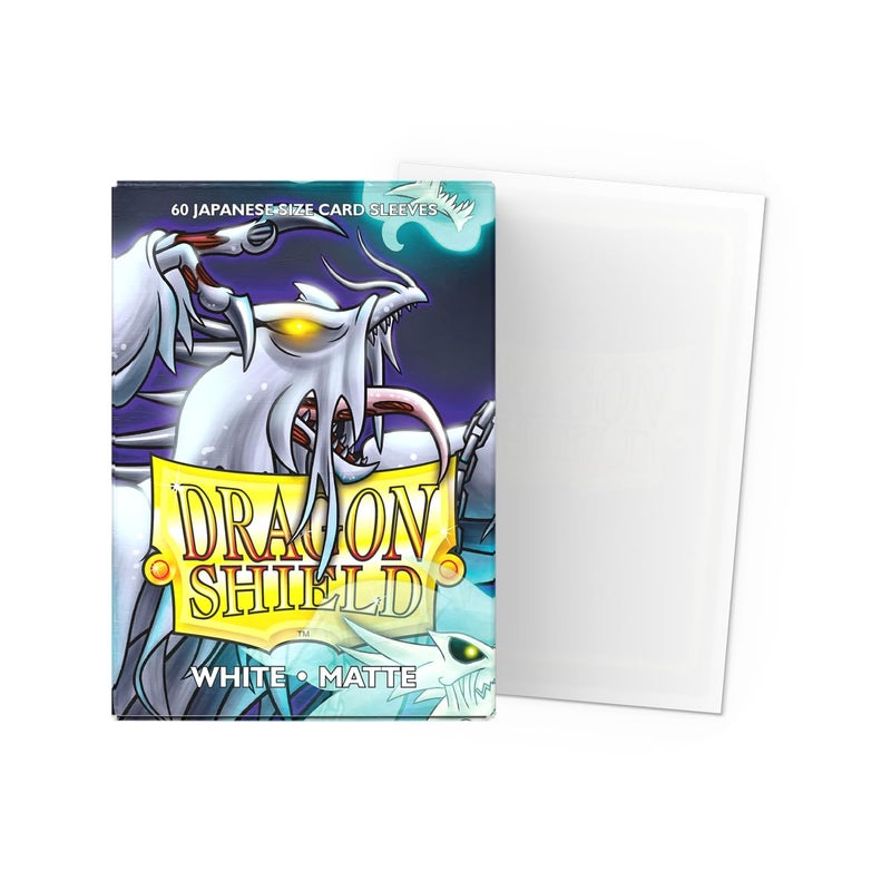 Arcane Tinmen Dragon Shield | Japanese Size Card Matte Sleeves | 60 CT - Smooth & Tough Premium TCG Sleeves - Compatible with Yu-Gi-Oh, Naruto, Cardfight & Vanguard | White - Image 2